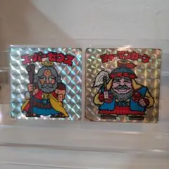 旧ビックリマン　スーパーゼウス　シャーマンカーン金プリ赤透け　2枚セット