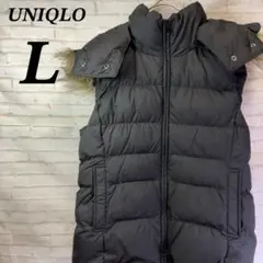 ユニクロ　ウルトラライトダウンベスト　羽織り　フェザー　ファー　春服