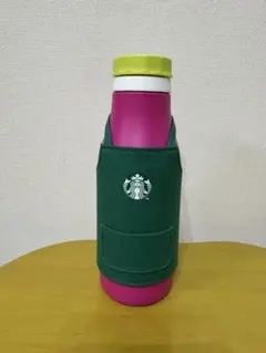 スターバックス ステンレスボトル ピンク 500ml カバー付き エプロン付
