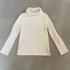 BeBe ホワイト タートルネック 長袖カットソー　120