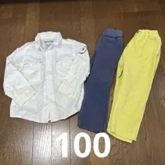 男の子3枚まとめ売り　PONY GO ROUND 100シャツパンツセット
