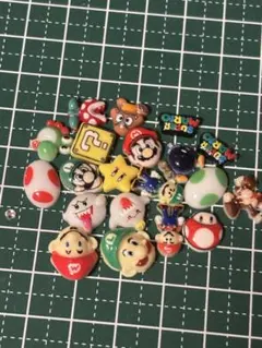 マリオ　Nintendo ユニバ　ネイルパーツ20個　夜光入り