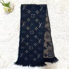 【極美品・保存箱付】ルイヴィトン マフラー エシャルプ ロゴマニア シャイン