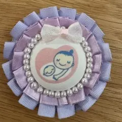マタニティロゼット 紫色　ハンドメイド