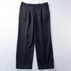 ビンテージ古着90s 1タック ドレープ織柄 トラッド レトロ ワイドスラックス