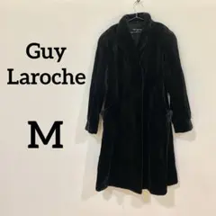 【Guy Laroche】フェイクファー ロングコート ブラックのサムネイル