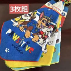パウパトロール ループ付きタオル　お名前ラベル付き　3枚組