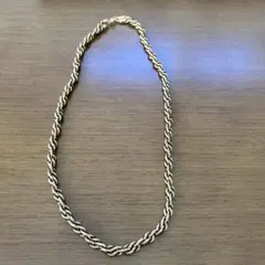 ツイストチェーンネックレス ゴールド&ブラック 約60cm