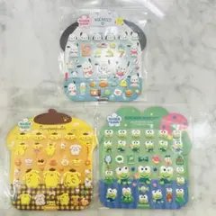 韓国　サンリオ　けろけろけろっぴ　ポムポムプリン　ポチャッコ　マシュマロシール