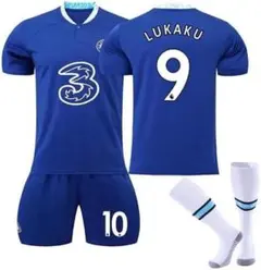 【新品】キッズ ルカク チェルシー レプリカ 9番 シャツ パンツ 靴下セットのサムネイル