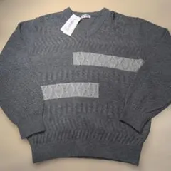 国産 メンズ丸首セーター