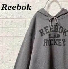 Reebok ビッグロゴ スウェット プルオーバーパーカー 90s 古着