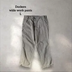 カーゴパンツ　Dockers ドッカーズ チノパン ワイド グレー　古着　90sのサムネイル