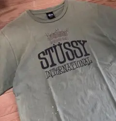 00s stussy Tシャツ　鬼フェード　ブリーチ跡有　ステューシー　グリーンのサムネイル