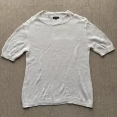 アイテムズアーバンリサーチ 半袖サマーニット オフホワイト M 薄手 美品