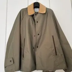 kolor/オリーブ色コーデュロイ襟ダブルブレストジャケット