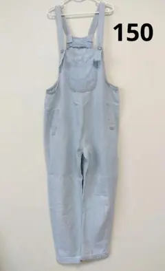 サロペット オーバーオール デニムパンツ ライトブルー 150cm