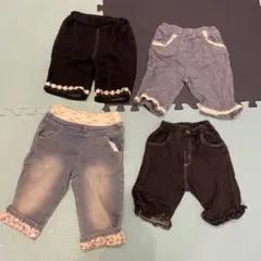 子供用　デニム半ズボン4点セット　女の子　110センチ