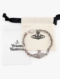 袋付き❗️Vivienne Westwood オーブ ブレスレット シルバーのサムネイル
