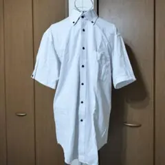 クリスチャンオラーニ Lサイズ ボタンダウンクールビズ半袖ボタンダウンシャツ