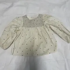 ハート柄コットンシャツ（長袖）