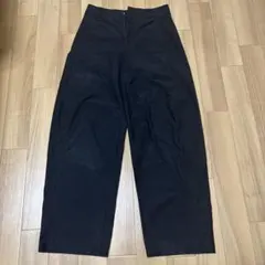 ユニクロ UNIQLO ジャージーバレルレッグパンツ 丈長め Mサイズ ブラック
