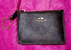 COACH パスケース付き コインケース　ブラック
