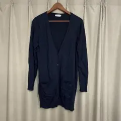 LEPSIM ロングカーディガン　薄手　ネイビー　紺