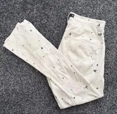 オークリー　総柄　ストレッチ　パンツ　ゴルフウェア　ホワイト系　サイズ32