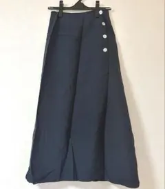 laura ashley ローラアシュレイ ネイビー 紺 フレアスカート 7号