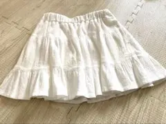 GU キッズ ティアードスカート ホワイト Sサイズのサムネイル