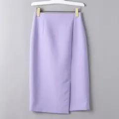 新品タグ付 UNITED ARROWS ラップスリットタイトスカート ライラックのサムネイル