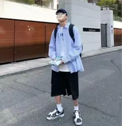 【送料無料】【美品】トップス　メンズ　シャツ　男性　韓国　秋　XL