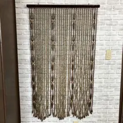 B-3 昭和レトロ Wooden Bead Curtain 珠のれん 玉のれん - メルカリ