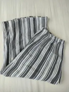 グレープガーゼ　ストライプ　ワイドパンツ　Мのサムネイル