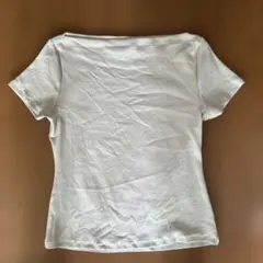 H&M ボートネック 半袖Tシャツ パステルグリーンLサイズのサムネイル