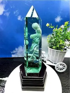 超綺麗★雪花オブシディアン六角柱B88Z2/84Z07A