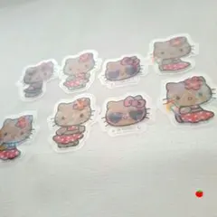 オーロラ　ホログラム加工　クリアシール　キティ　日焼け