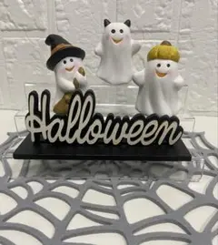 Halloween☆ ゴーストキュート テラコッタオブジェ 3種/ウッドプレート