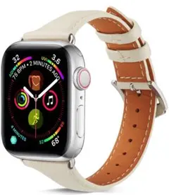 コンパチブル apple watch バンド 本革 細身アップル交換ベルト
