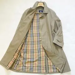 バーバリーズ ステンカラーコート カーキベージュ　ノバチェック　S〜M