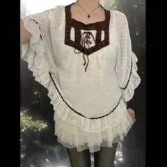 フェアリーグランジ 森ガールドットフレアチュニック フェアリーグランジ 森ガール ドット フリル チュニック - メルカリ