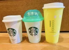 スターバックス¨̮♡︎ リユーザブルカップ ¨̮♡︎未使用3点セット¨̮♡︎のサムネイル