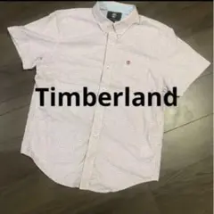 ティンバーランド　シャツ　チェック　半袖　ボタンダウン　ロゴ刺繍