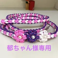 本日16時まで最終お値下げ中 パラコード•*¨*•.¸♬︎カフェリード首輪セット