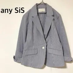 anysis エニィスィス テーラードジャケット ストライプ ブルー 2 M相当