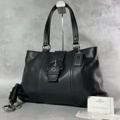 希少】OLD COACH オールレザー ブリーフケース エンボスロゴ ブラック