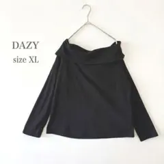 新品タグ付 DAZY オフショルダー　長袖　トップス 黒 XL カットソー