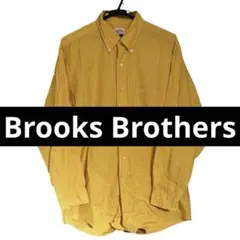 【着画有】Brooks Brothers ストライプシャツ イエロー　マレーシア