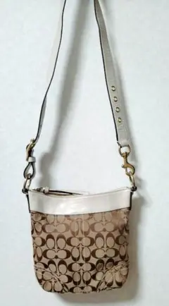 コーチ ショルダーバッグ ブラウン/ベージュ　ホワイト